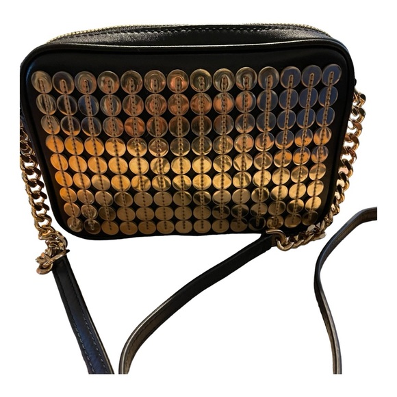 MICHAEL Michael Kors Black Leather and Sequins Crossbody Bag…What a Beauty - Picture 7 of 14